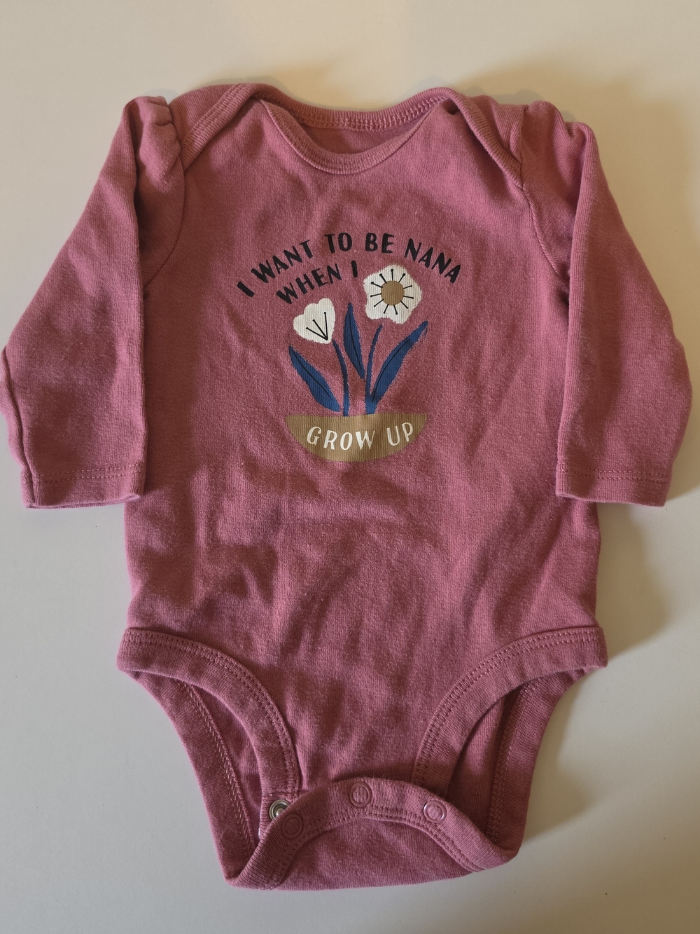 Carter's Dusty Rose Infant Bodysuit - Pink Graphic